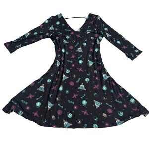 Torrid Disney Haunted Mansion Black Multicolor Print Dress plus Size 2 nwot